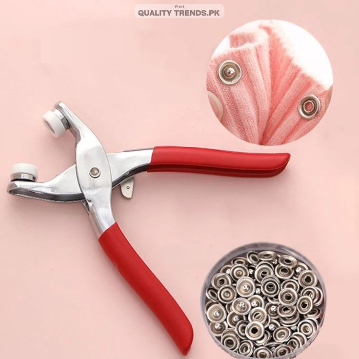 Tich Button Plier With Buttons (Steel π)