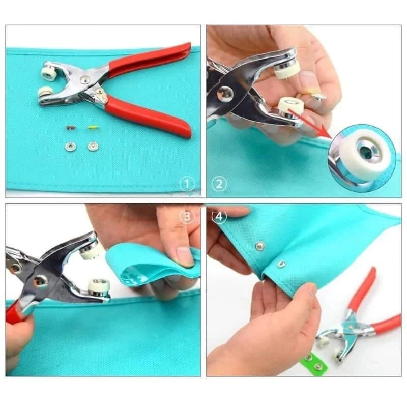 Tich Button Plier With Buttons (Steel π)