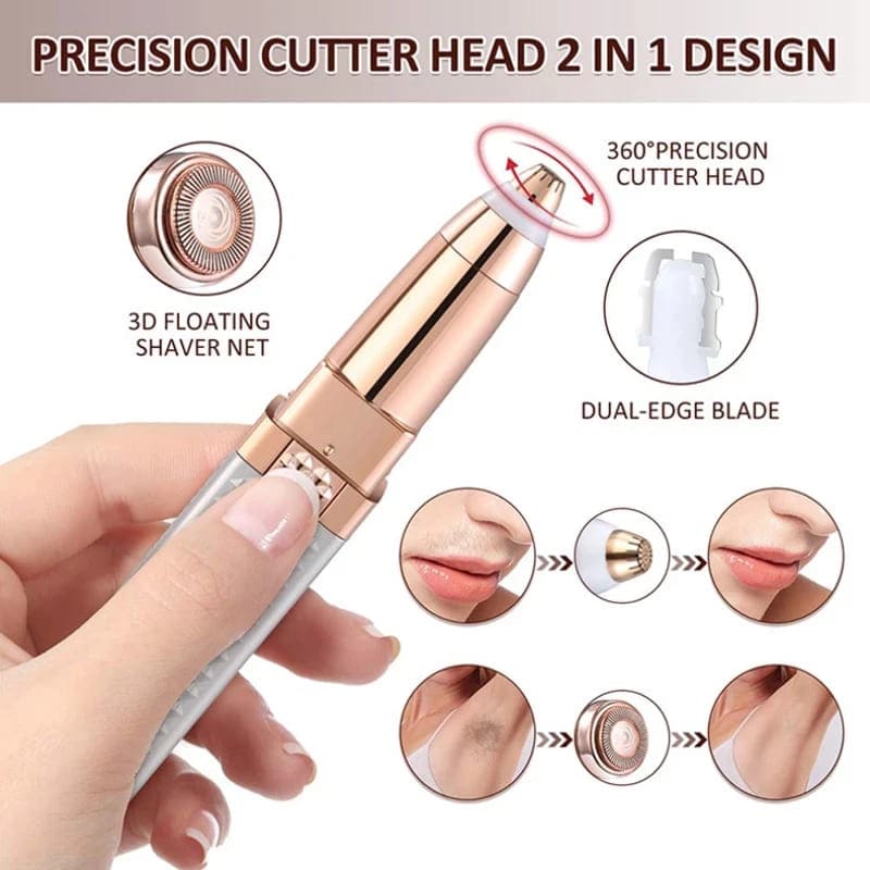 2 In 1 Facial Hair Remover & Eyebrow Trimmer