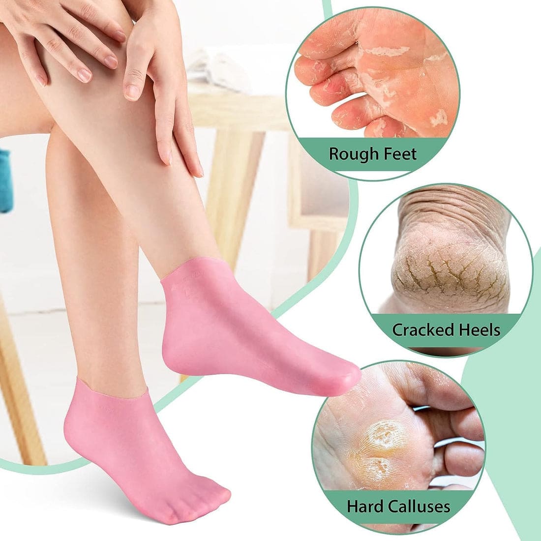 Silicone Moisturizing Soft Gel Socks