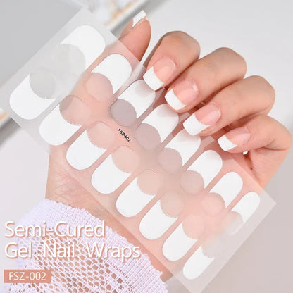 White French Semi-Cured Gel Nail