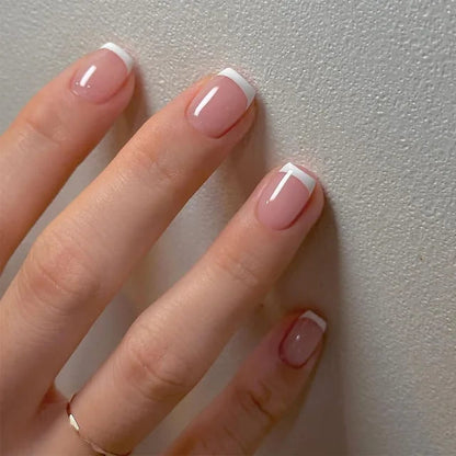 White French Semi-Cured Gel Nail