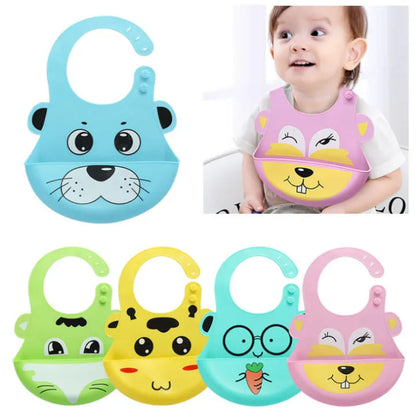 Silicone Baby Bibs & Free Gift U Shaped Baby Toothbrush