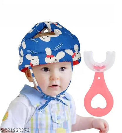 Baby Safety Helmet & U shaped baby toothbrush