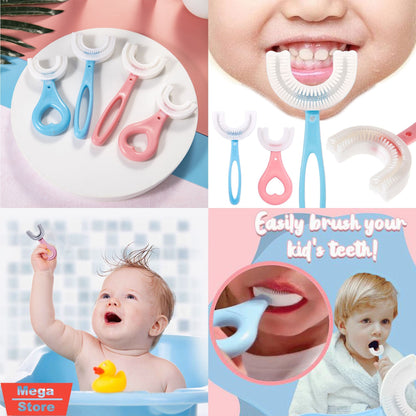 Silicone Baby Bibs & Free Gift U Shaped Baby Toothbrush